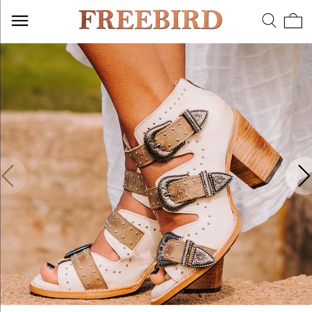 Freebird White Violet booties